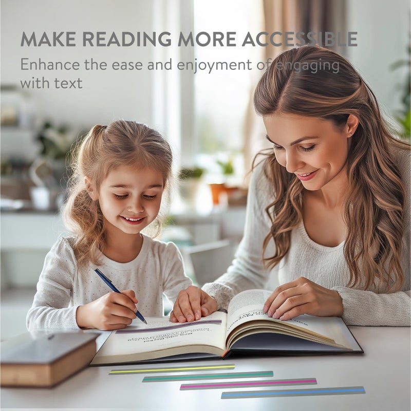 Luigi's SB Education 10 x Dyslexia Reading Tools for kids with Coloured Overlays | Guided reading strips for Dyslexia, Irlen Syndrome, ADHD and Visual Stress | Perfect Reading Trackers for kids - Image 2